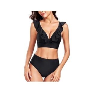 Women's Black Swim Set